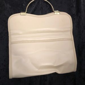 Vintage Cream Leather purse/ bag